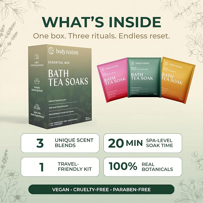Bath Tea Soaks - Essential Mix (3 stuks)