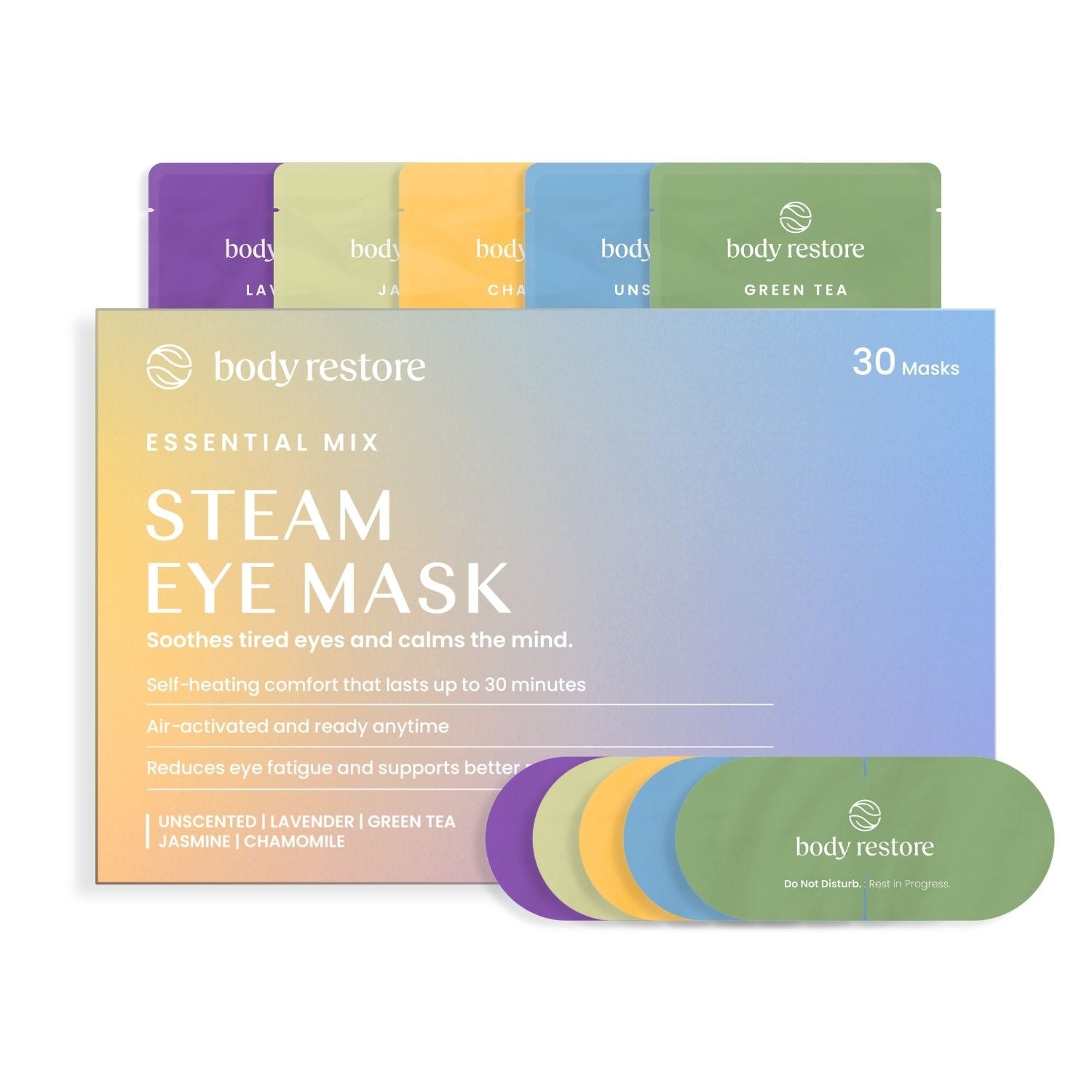 Essential Mix Stoom Oogmaskers - 30-pack