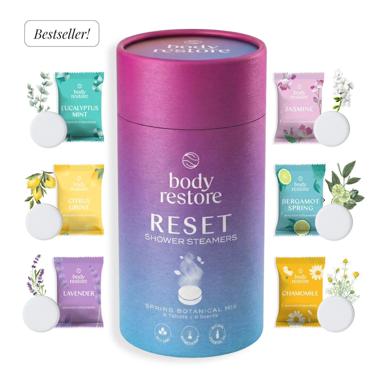Reset Shower Steamers - Vårens botaniska mix