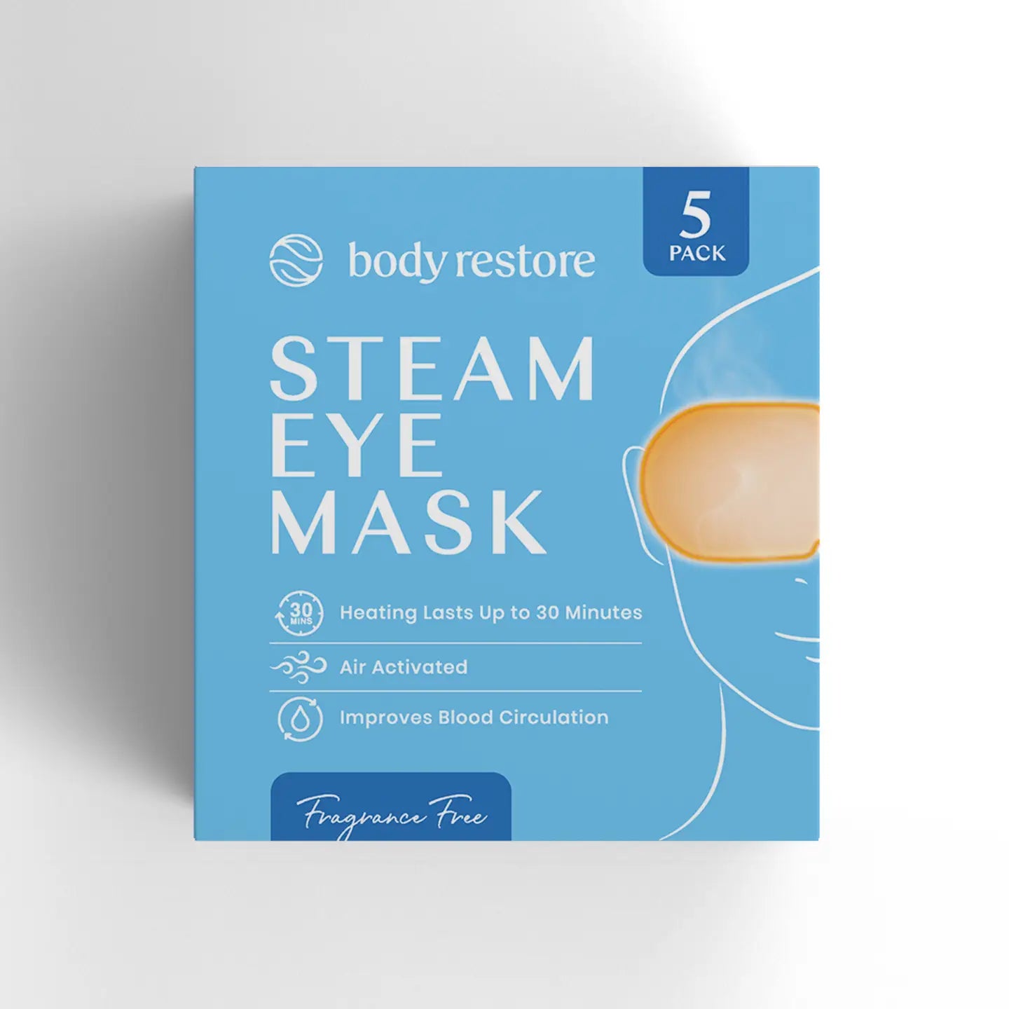 Doftfria Stoom Oogmaskers - 5-pack